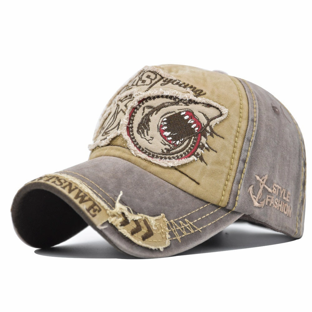 Wholesale Shark 3D Embroidery Cotton Hat