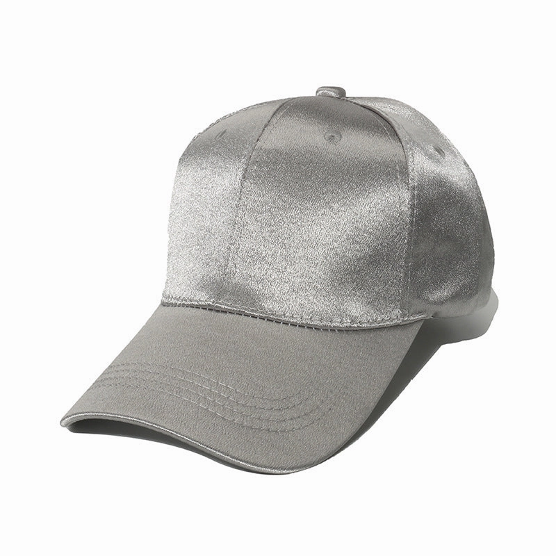 Wholesale Silk Satin Solid Color Casual Baseball Hat