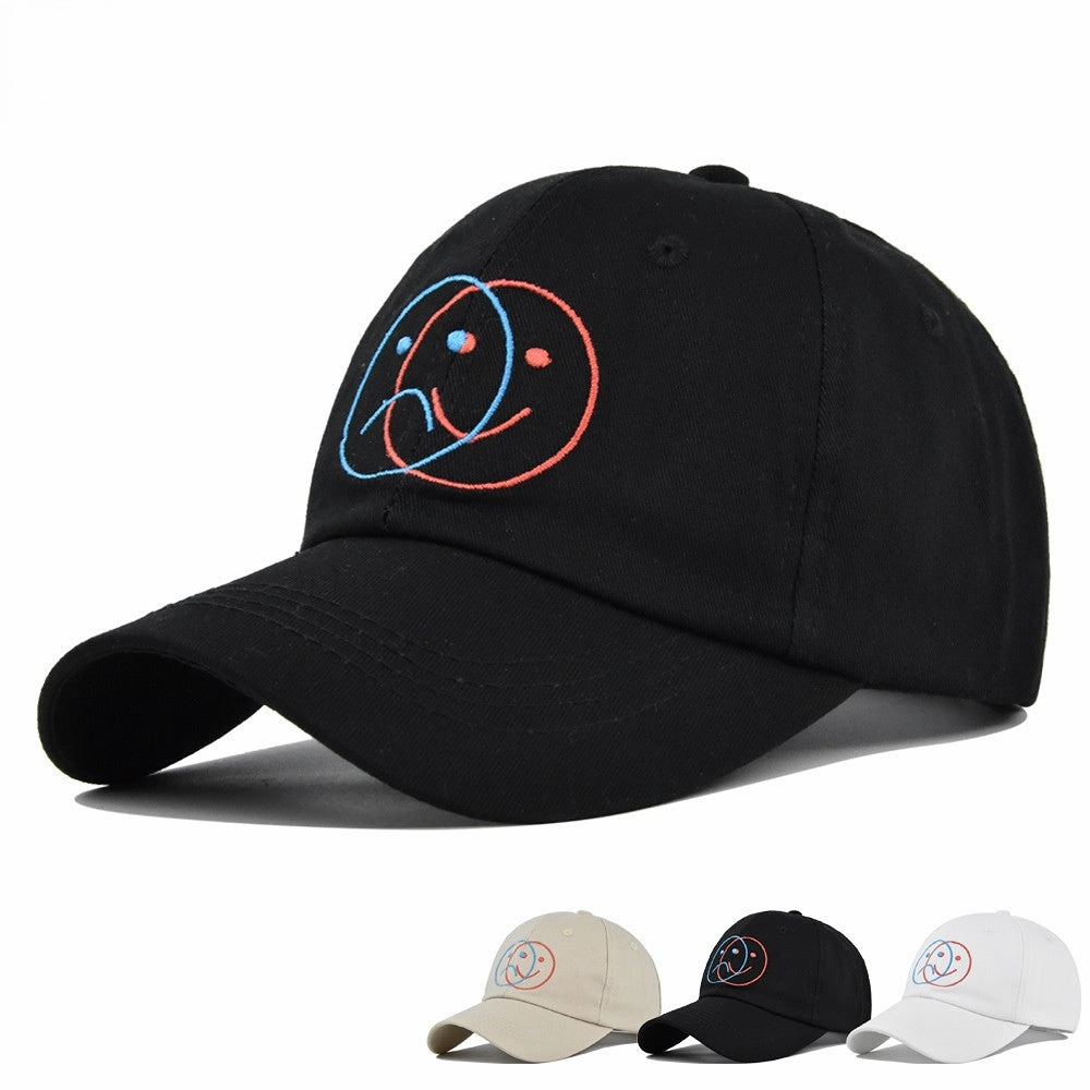 Wholesale Smiley Embroidery Cotton Hat