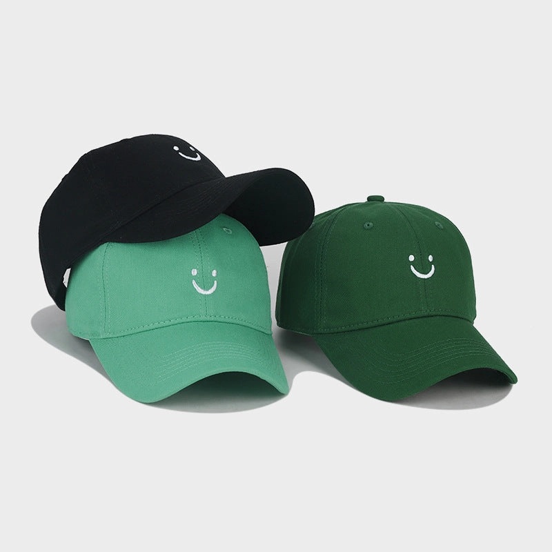 Wholesale Smiley Washed Cotton Baseball Cap