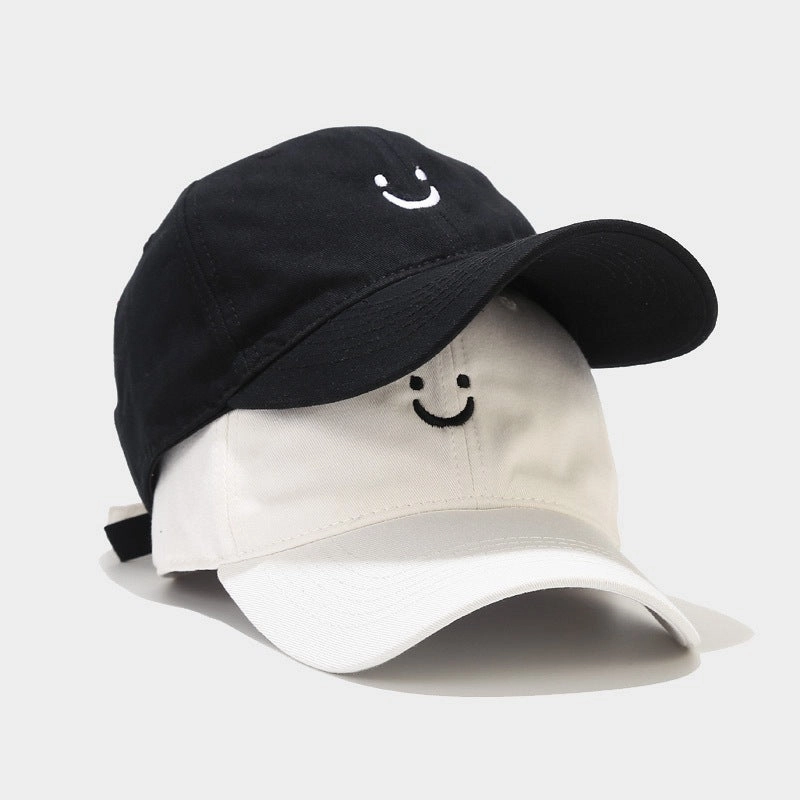 Wholesale Smiley Washed Cotton Baseball Cap