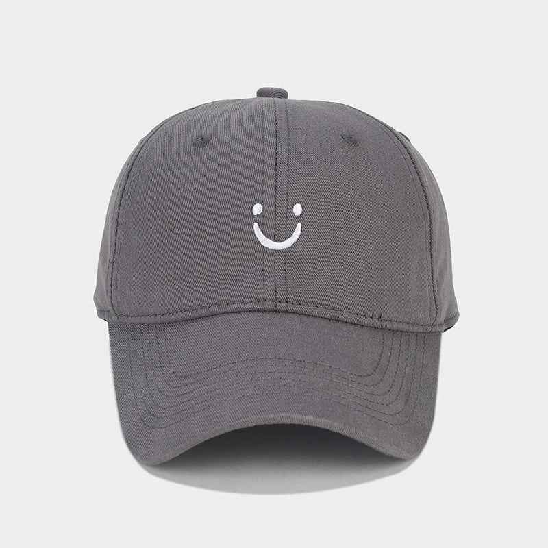 Wholesale Smiley Washed Cotton Baseball Cap