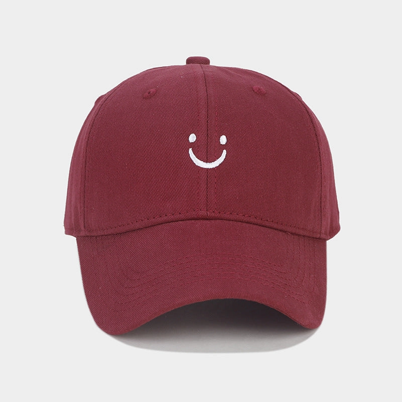 Wholesale Smiley Washed Cotton Baseball Cap