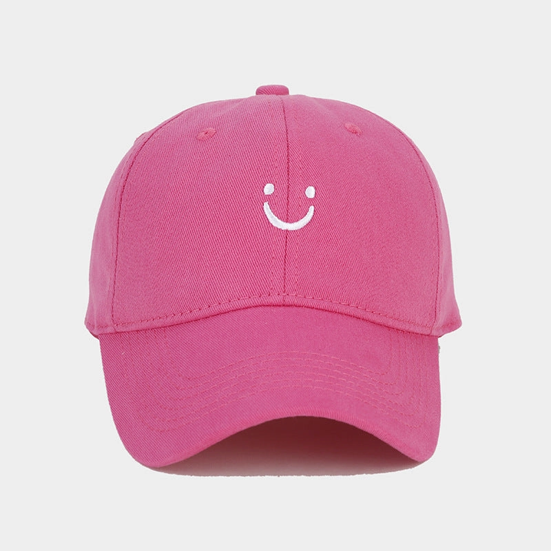 Wholesale Smiley Washed Cotton Baseball Cap