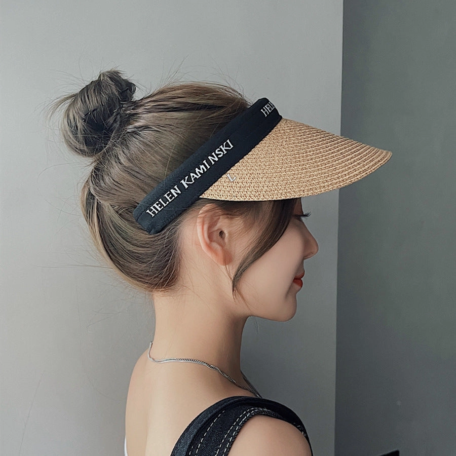 Wholesale Straw Beach Sunscreen Empty Hat