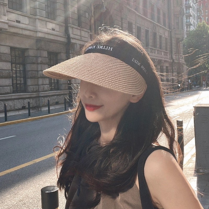Wholesale Straw Beach Sunscreen Empty Hat