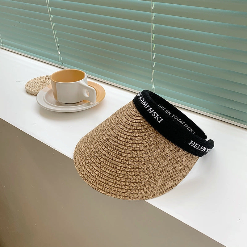 Wholesale Straw Beach Sunscreen Empty Hat