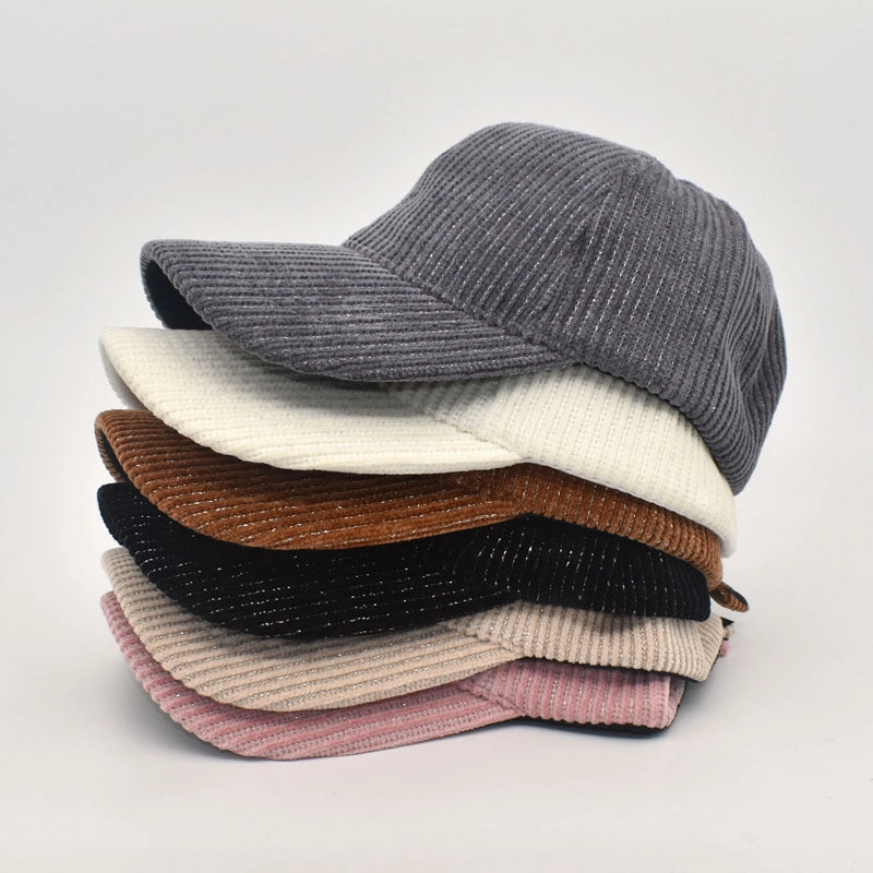 Wholesale Striped Corduroy Baseball Cap