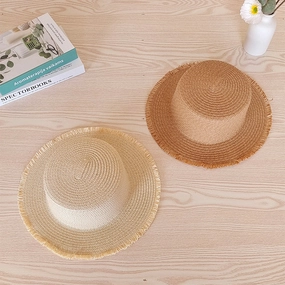 Wide Brim Straw Hat Tourist Photo Model Art UV Beach European Versatile spring-straw-hat