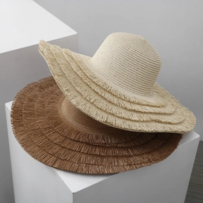 Women Summer Sun Protection Straw Casual Beach Travel Elegant Wide Brim spring-straw-hat