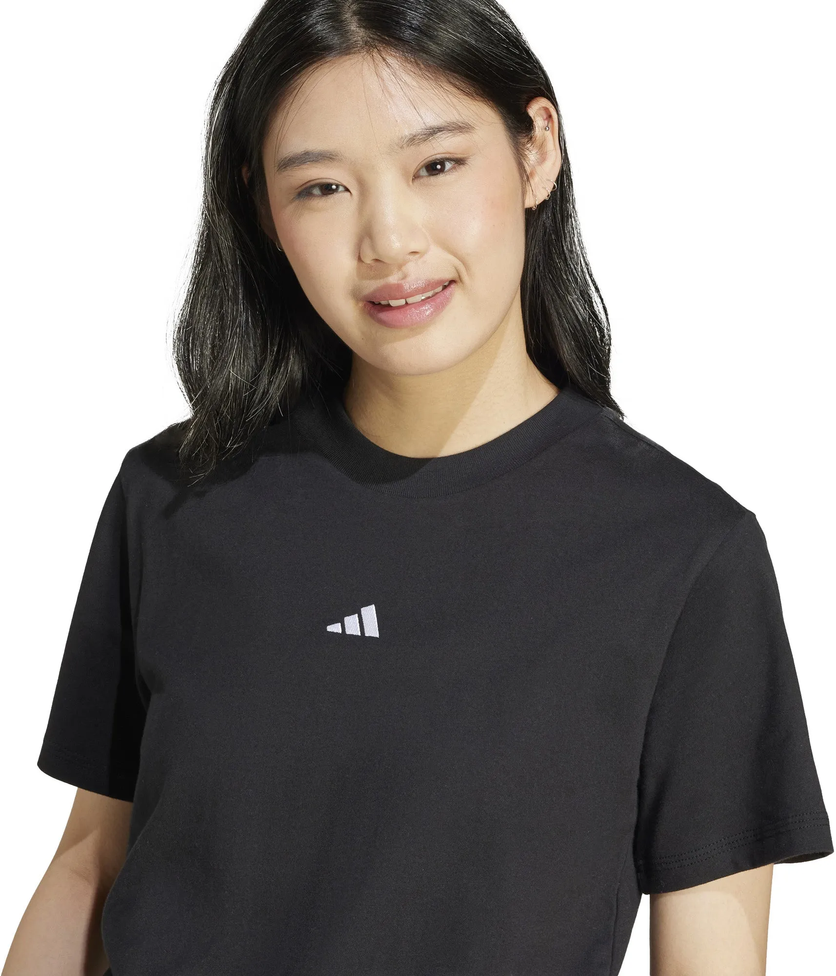 Women's Essentials T-Shirt mit kleinem Logo aus Baumwolle