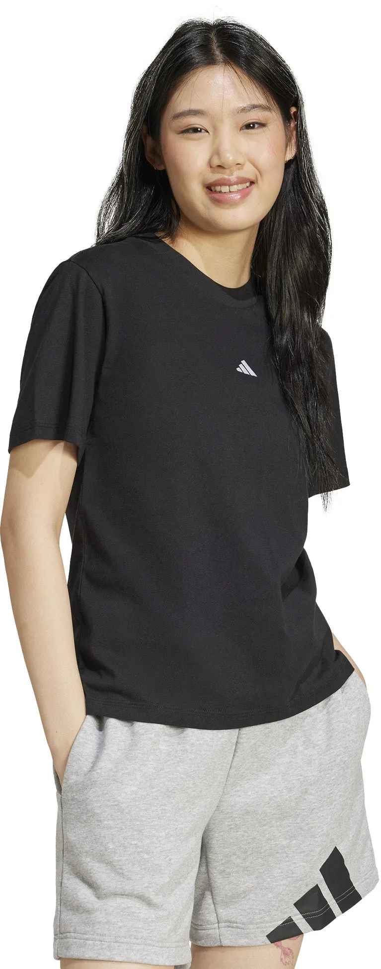 Women's Essentials T-Shirt mit kleinem Logo aus Baumwolle