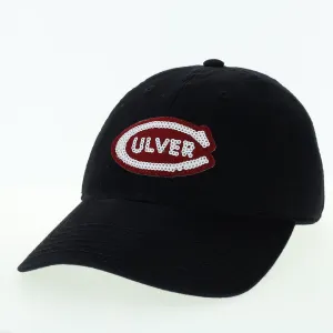 Womens Relaxed Sequin Twill Hat - Black casual-dad-hat