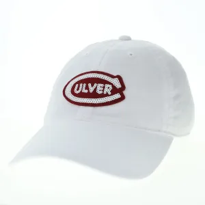 Womens Relaxed Sequin Twill Hat - White casual-dad-hat
