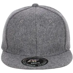 Wool Blend Flat Bill with Adjustable Leather Strapback casual-dad-hat