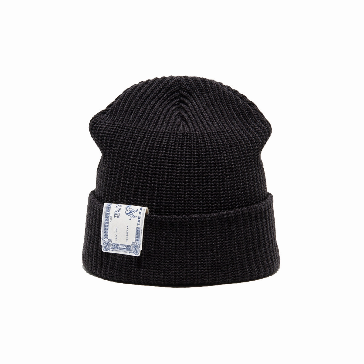 WOOL ACRYL DOG WATCH CAP - Black