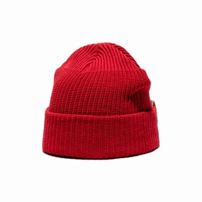 WOOL ACRYL DOG WATCH CAP - Red winter-knitted-hat