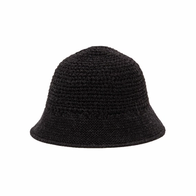 WOOL KNIT HAT 00817 - Black spring-straw-hat