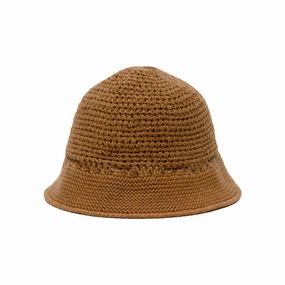 WOOL KNIT HAT 00817 - Gold spring-straw-hat