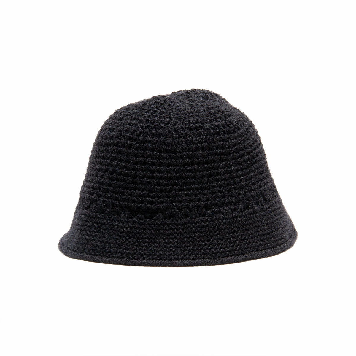 WOOL KNIT HAT - Black spring-straw-hat