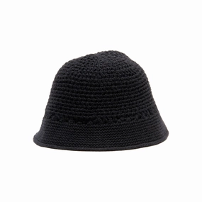 WOOL KNIT HAT - Black spring-straw-hat