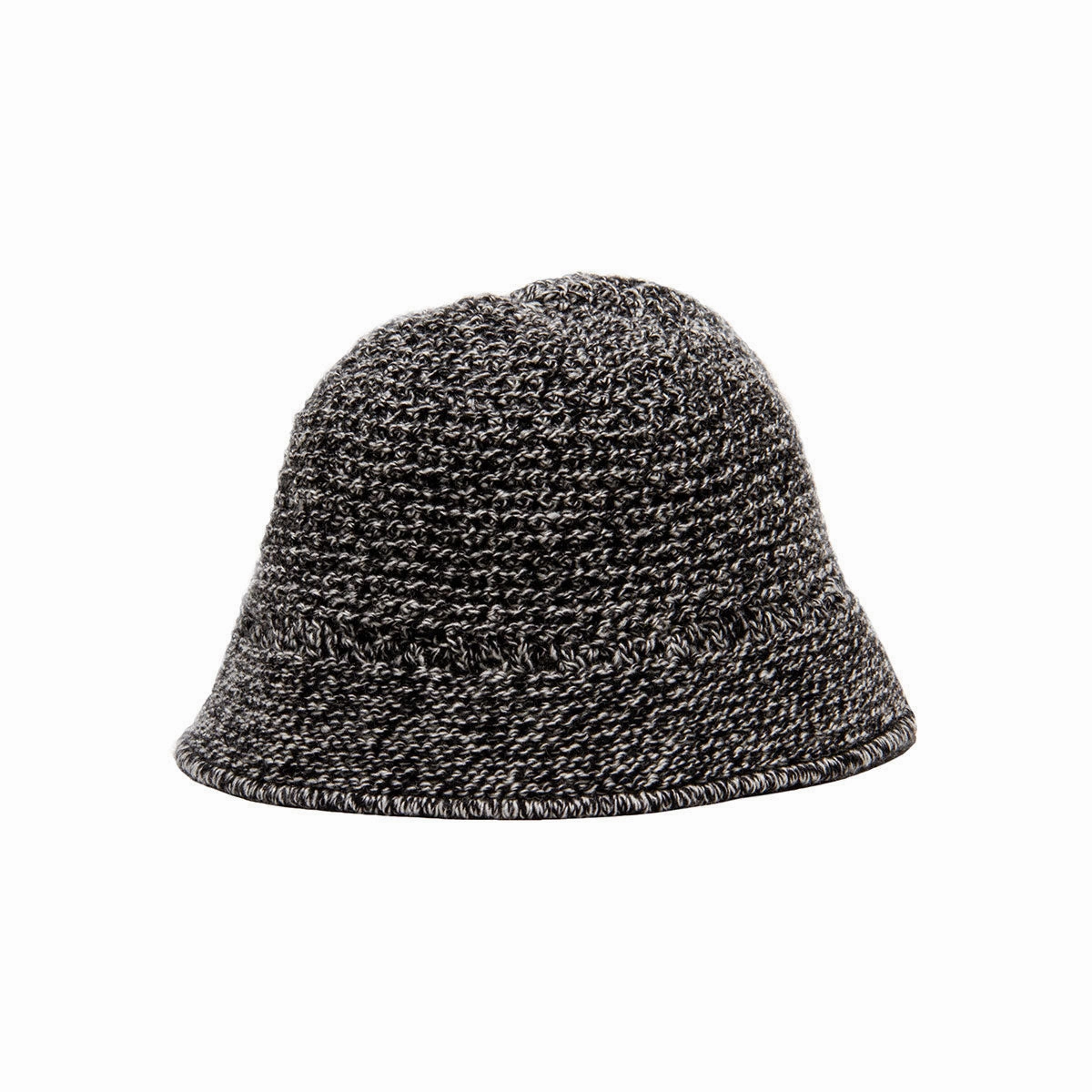 WOOL KNIT HAT - BlackWhite spring-straw-hat