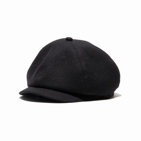 WOOL NEWS PAPER CAP - Black fashion-wind-cap
