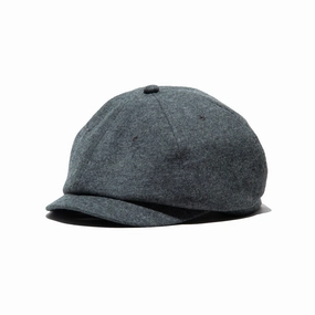 WOOL NEWS PAPER CAP - Gray fashion-wind-cap