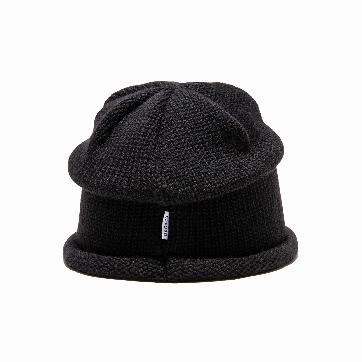 WOOL ROLL WATCH CAP - Black