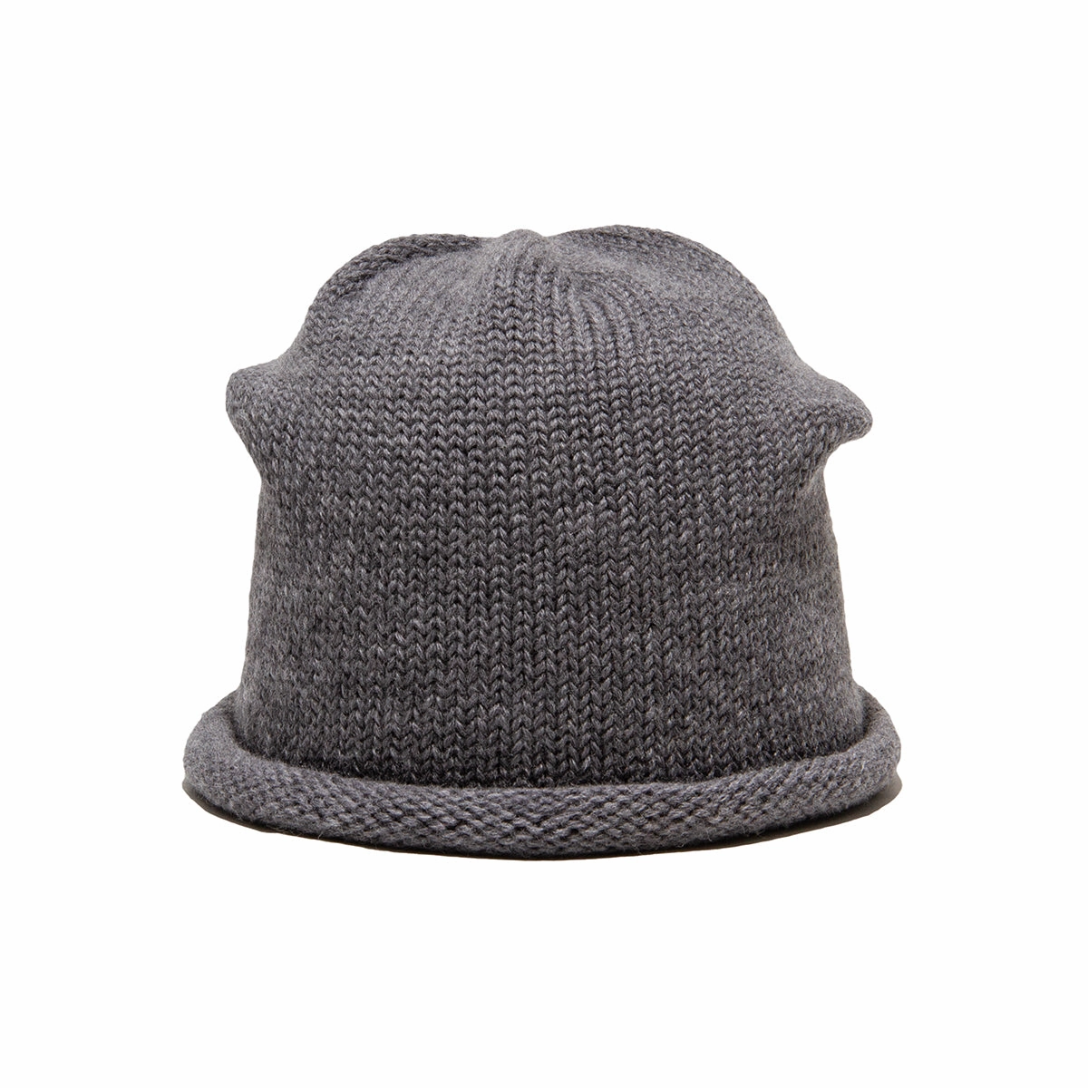 WOOL ROLL WATCH CAP - Gray
