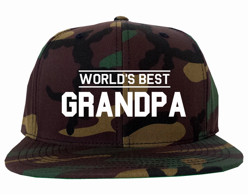 Worlds Best Grandpa Gift Mens Snapback Hat