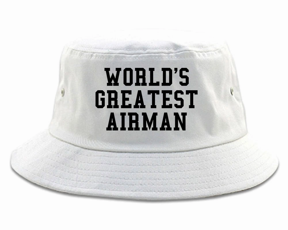 Worlds Greatest Airman Pilot Mens Bucket Hat