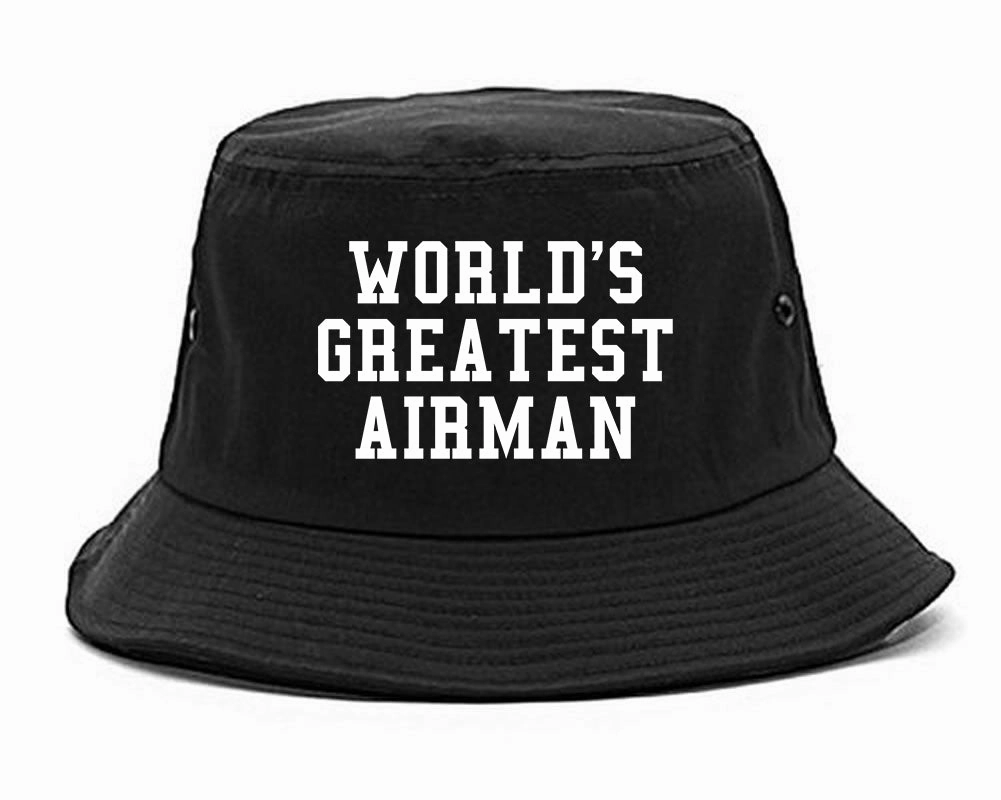 Worlds Greatest Airman Pilot Mens Bucket Hat
