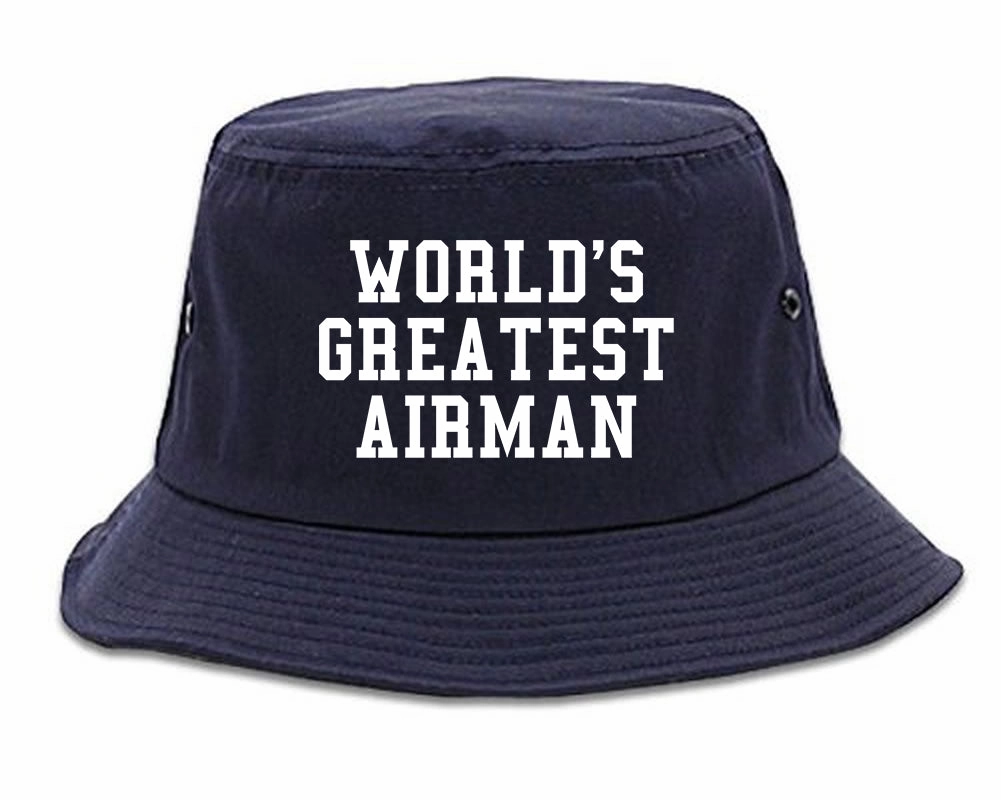 Worlds Greatest Airman Pilot Mens Bucket Hat
