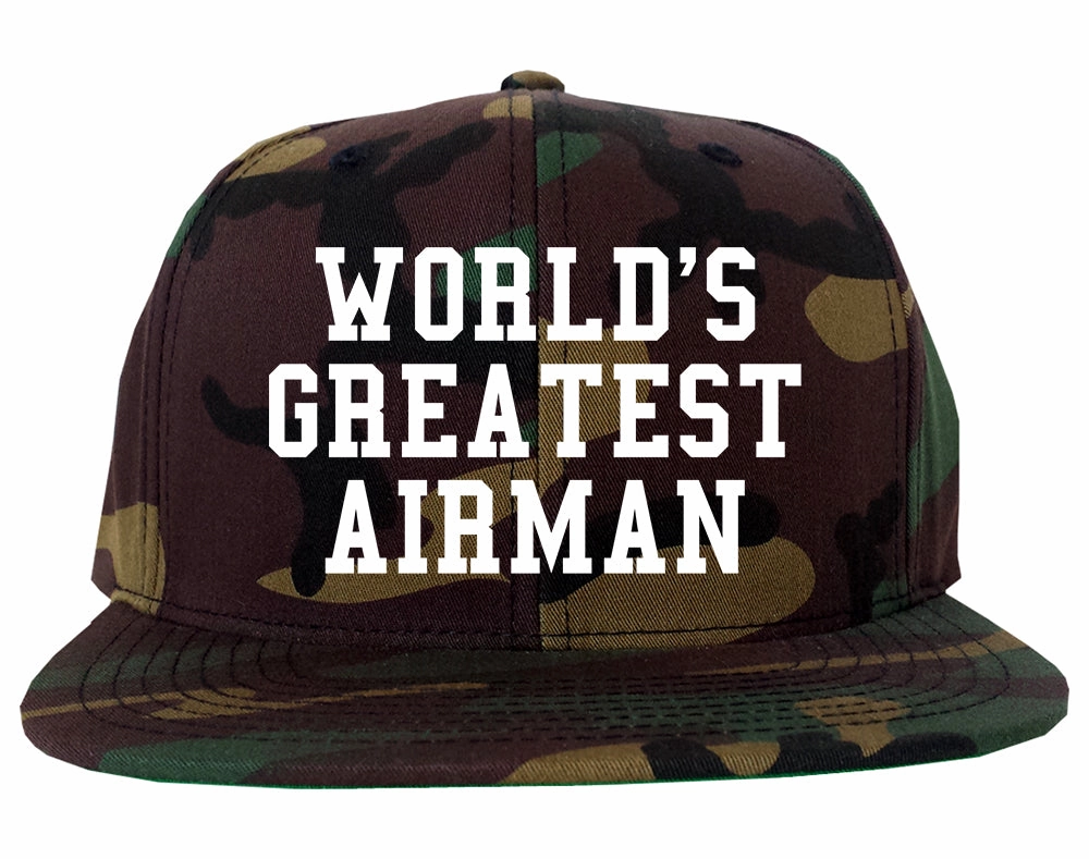 Worlds Greatest Airman Pilot Mens Snapback Hat