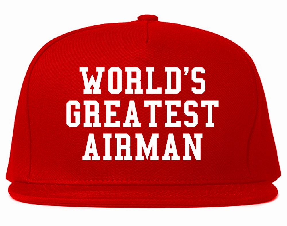 Worlds Greatest Airman Pilot Mens Snapback Hat