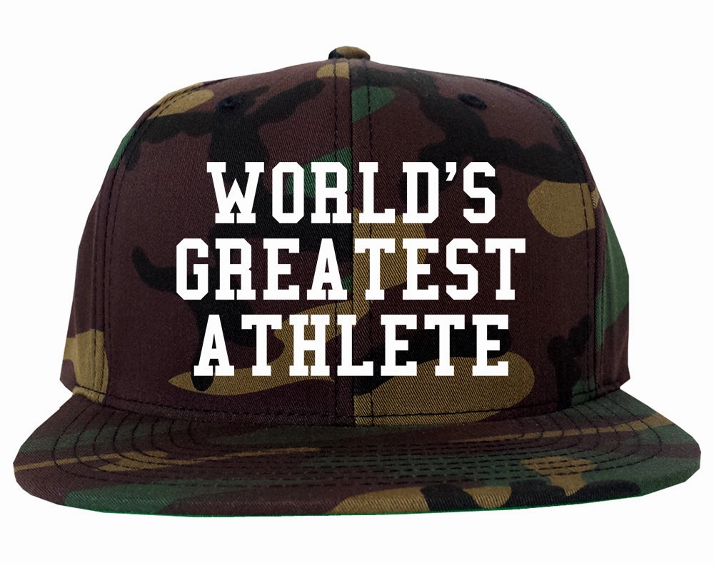 Worlds Greatest Athlete Funny Sports Mens Snapback Hat
