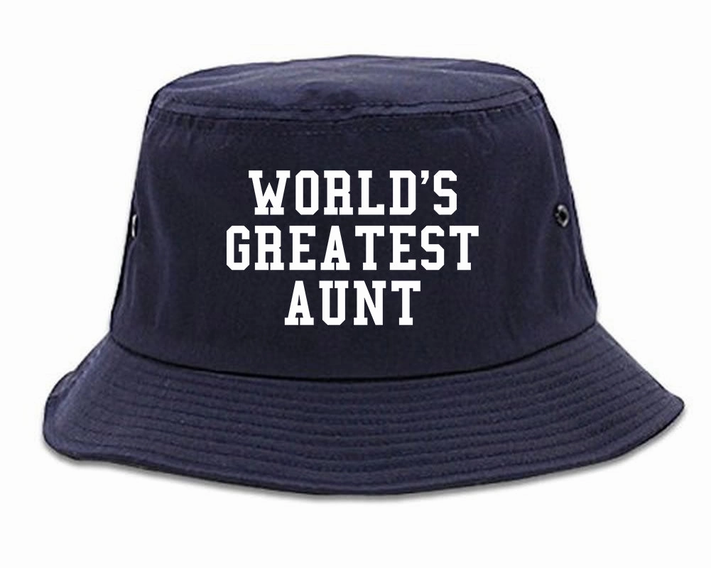 Worlds Greatest Aunt Auntie Birthday Gift Mens Bucket Hat