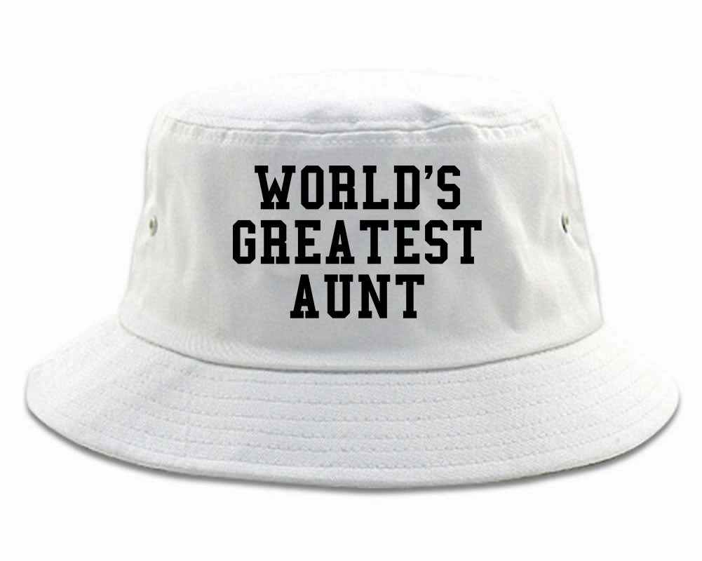 Worlds Greatest Aunt Auntie Birthday Gift Mens Bucket Hat