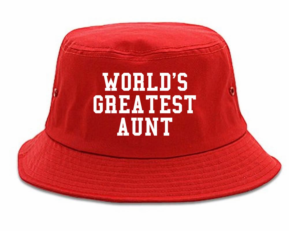 Worlds Greatest Aunt Auntie Birthday Gift Mens Bucket Hat