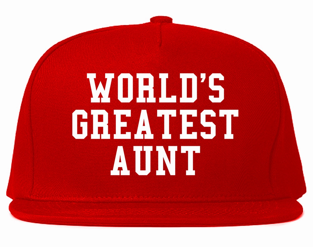 Worlds Greatest Aunt Auntie Birthday Gift Mens Snapback Hat