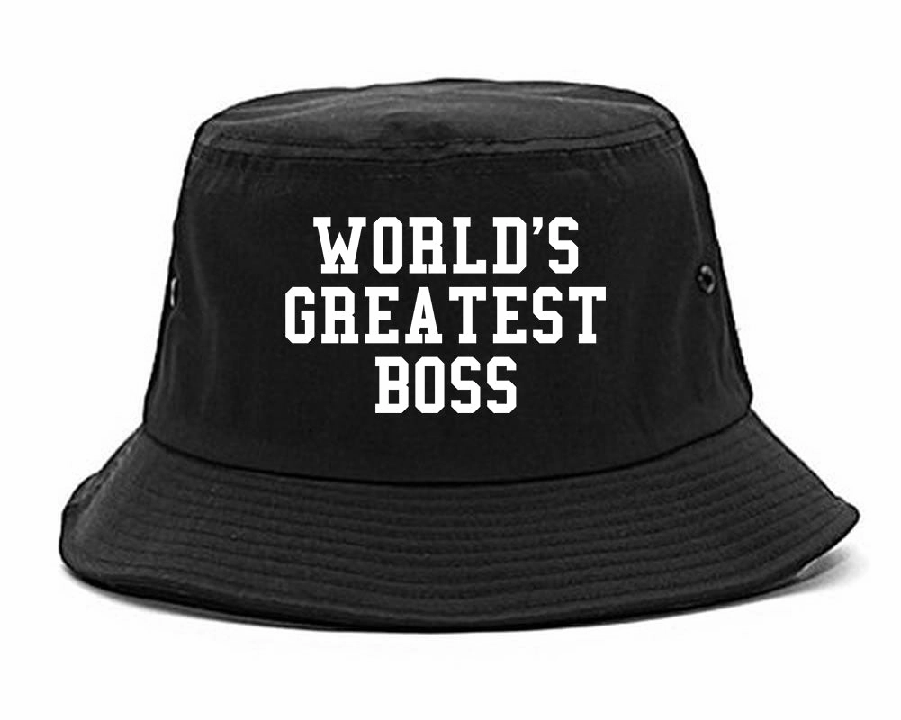 Worlds Greatest Boss Funny Christmas Mens Bucket Hat