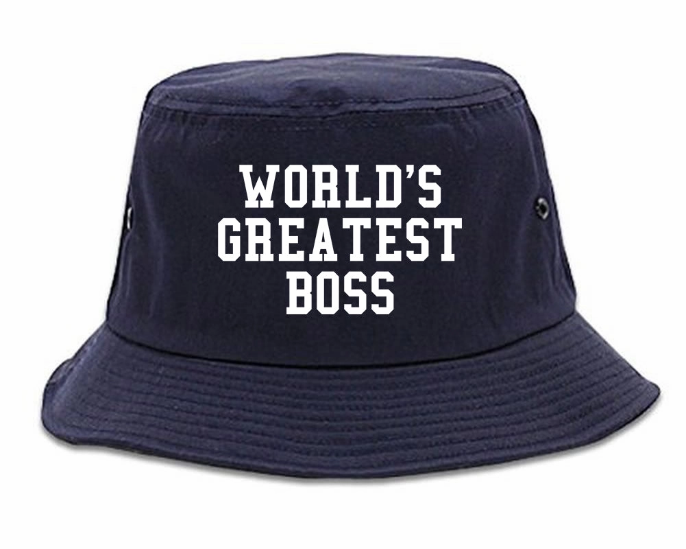 Worlds Greatest Boss Funny Christmas Mens Bucket Hat