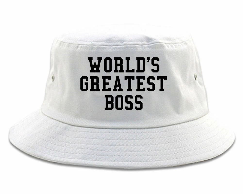 Worlds Greatest Boss Funny Christmas Mens Bucket Hat
