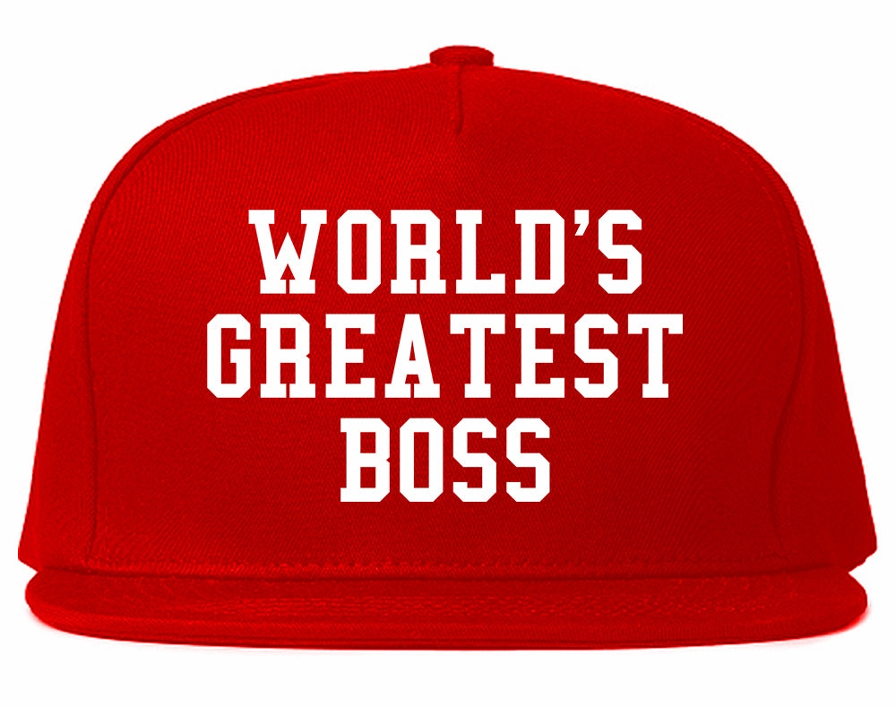 Worlds Greatest Boss Funny Christmas Mens Snapback Hat