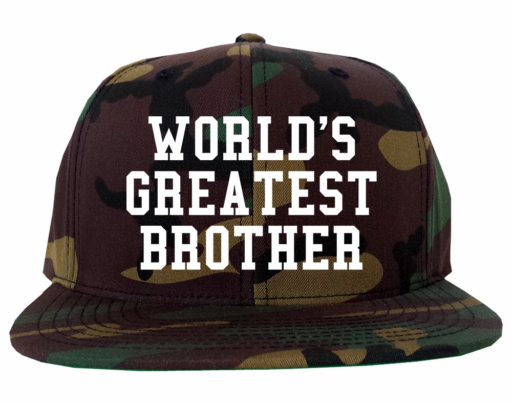 Worlds Greatest Brother Funny Birthday Mens Snapback Hat