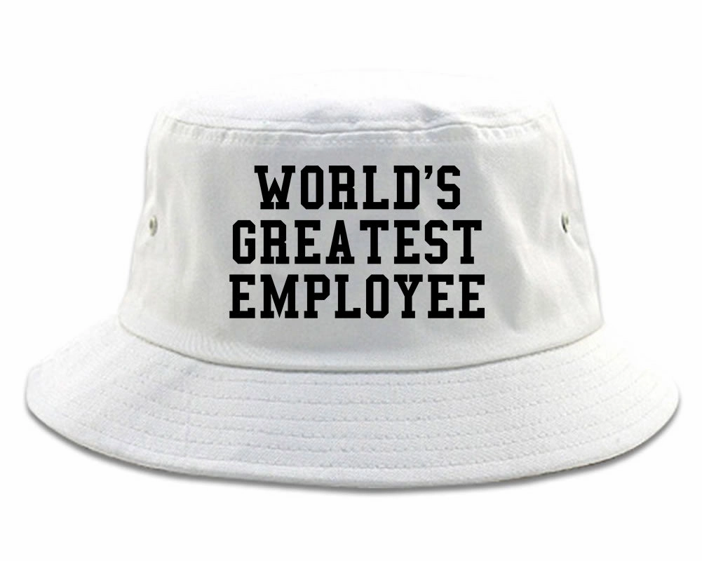 Worlds Greatest Employee Funny Christmas Mens Bucket Hat