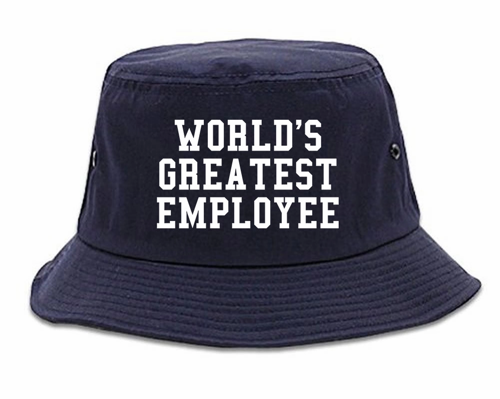 Worlds Greatest Employee Funny Christmas Mens Bucket Hat