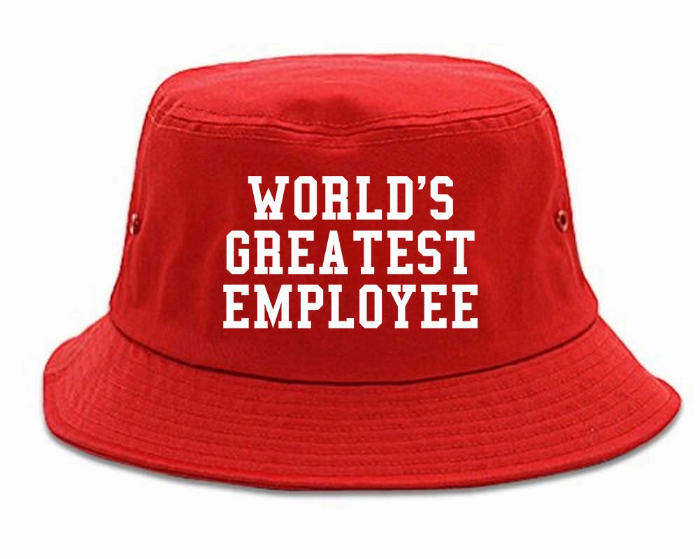 Worlds Greatest Employee Funny Christmas Mens Bucket Hat