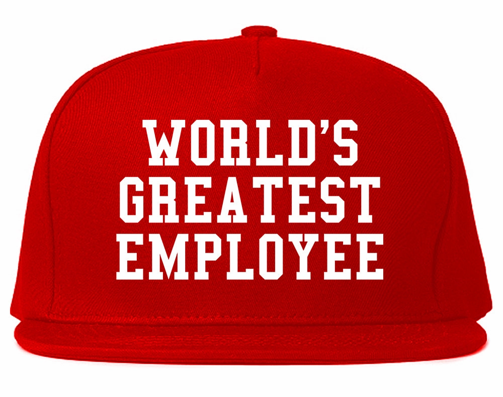Worlds Greatest Employee Funny Christmas Mens Snapback Hat